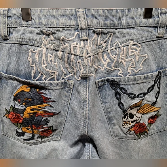 Vintage Ninth Hall Ambush Baggy Boyfriend Jeans with Embroidered Detail - Picture 4 of 4